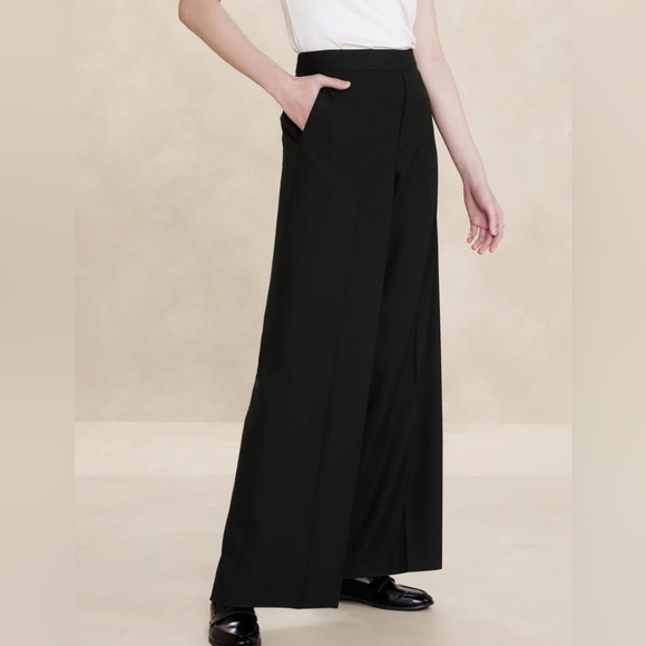NWT! Banana Republic Black Hayden Wide-Leg Pant - Multiple Sizes🤎 - Picture 4 of 6